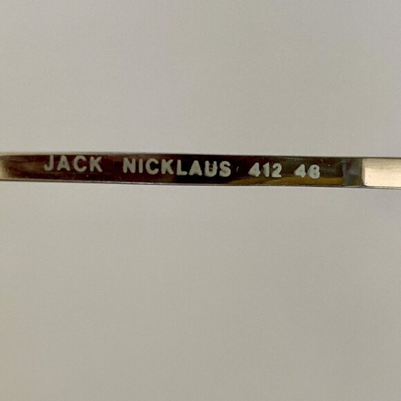Jack Nicklaus Vintage Aviator Frames 412 48 Half Rim 56[]18 Bear Icon - Picture 5 of 8